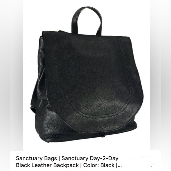 Sanctuary Handbags - NWOT Sanctuary Black Leather Backpack